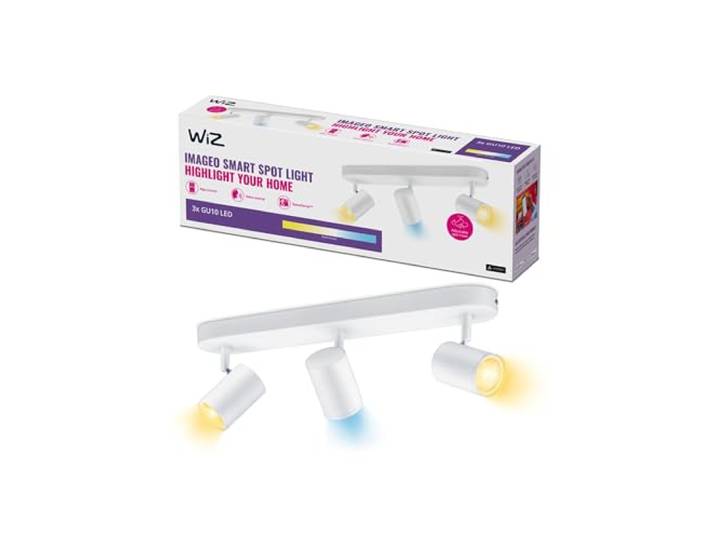 WiZ Spots LED connecté Wi-Fi IMAGEO blanc 3x5W\, 2700-6500K\, Nuances de Blanc\, fonctionne avec Alexa\, Google Assistant et Apple HomeKit