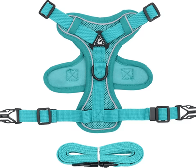 Inspire Curations SafeStride Reflective Cat Harness & Leash Set For Indoor & Outdoor Adventures green l