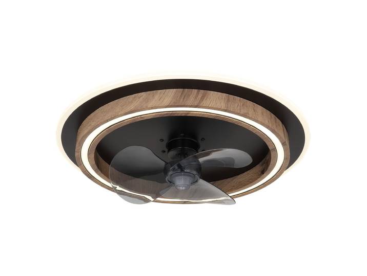 Globo Bozan Ventilateur De Plafond À 3 Pales\, Noir Mat\, Led\, Intensité Variable\, 2 700-6 500 K\, Télécommande\, Minuterie