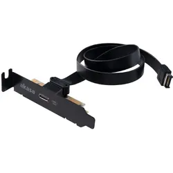 Akasa Low Profile PCI Bracket Adapter, USB 3.1 Typ C, Kontrollerkarte