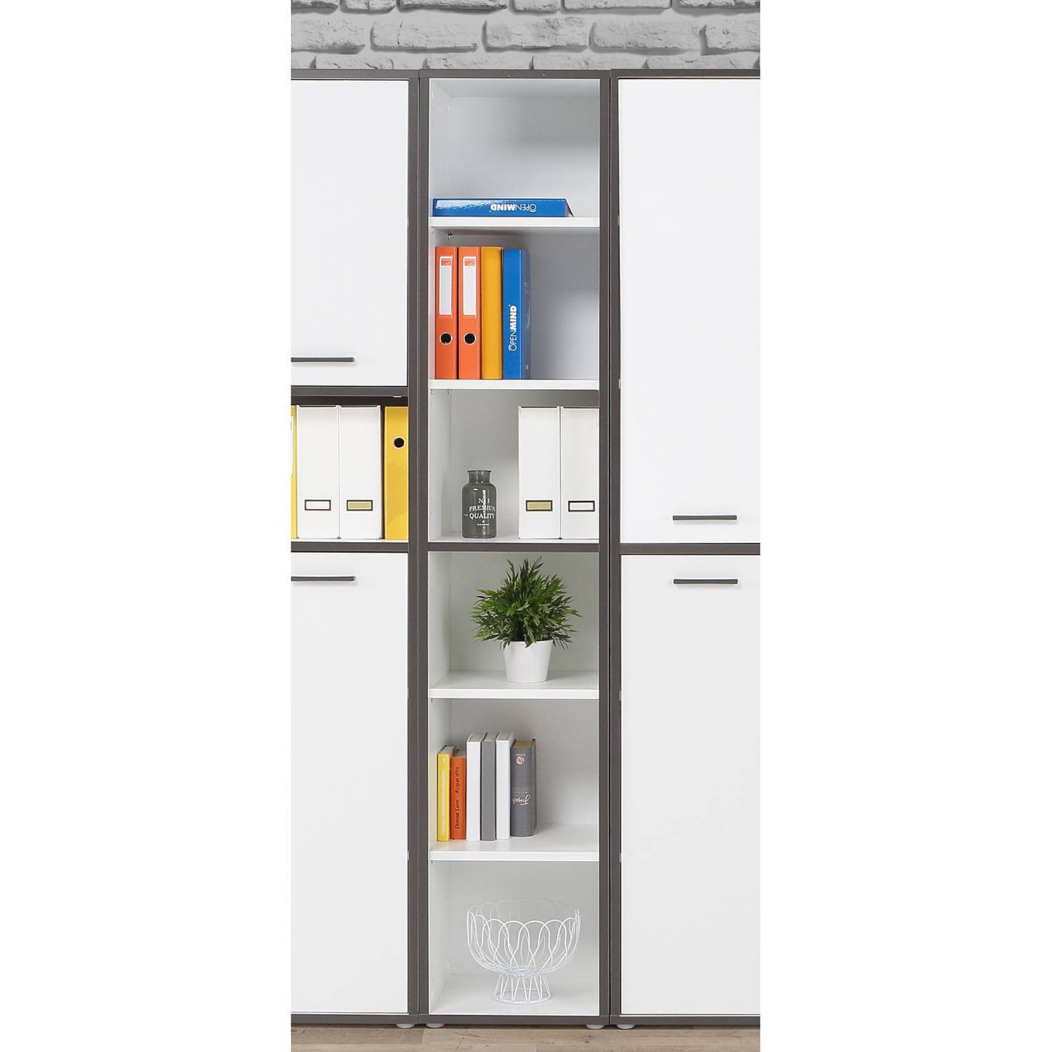 home24 Open kast III wit, B/D/H: 45 x 42 x 227 cm