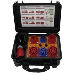 HT Instruments 2009870 HT-MK4 Messadapter Adapterkoffer 3 Phasen 32A zur aktive, Messtechnik