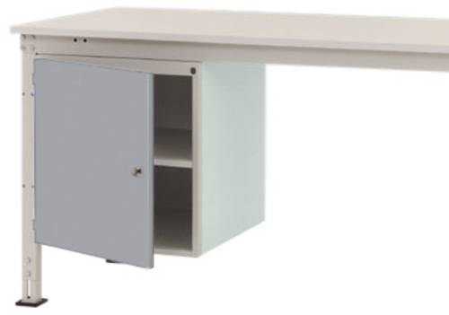 Manuflex ZB4963.9006 Gehäuse-Unterbau UNIVERSAL Stationär, Nutzhöhe 500mm mit 1 Tür links angeschlagen. Für Tischtiefe 800mm