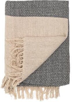 Storied Home Cotton Blend Knit Throw with Fringe