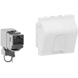 GGK 6634 Datenanschlussdose DA-1-270-9010, 45x45mm, 1 Port, Cat6A, 270 Grad, weiß M45-1-Datendose M451Datendose