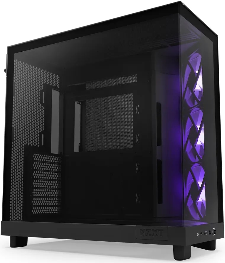 NZXT H6 Flow RGB - Mid-Tower Airflow Gaming Gehäuse Schwarz Glasfenster CC-H61FB-R1