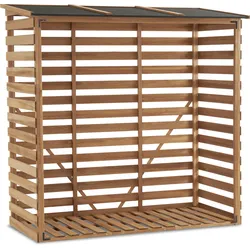 M MCombo Holzregal, Outdoor Kaminholzregel mit Rückwand, Holzunterstand mit wasserdichter Abdeckung, 1202/1200/1213
