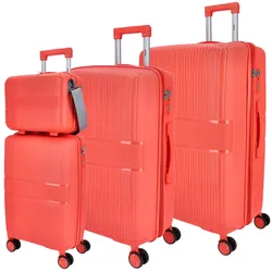DYX 4 Rollen Trolley 4er Set  S/M/L/Beauty Case Rom orange