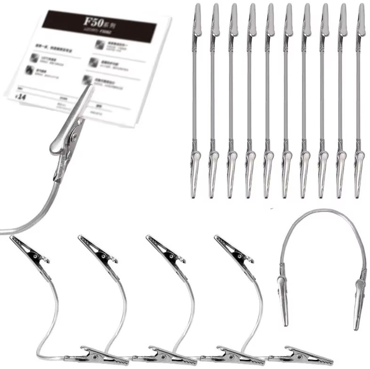 Alligatorklemmen Aluminium Dubbelzijdige Multifunctionele Haken 10 stuks
