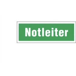 Rettungsschild mit Text Notleiter