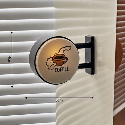 Multisell Products Hub Cat And Dog Pattern Refrigerator Magnet Light, Cute Coffee Theme Decorative Light, Home Decoration d
