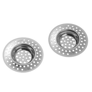 Westmark Abflusssieb aus Edelstahl, Ø 7 cm, 2 Stück, für Spüle, Dusche, Badewanne & Waschbecken, verchromt