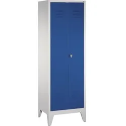 C+P Wäsche-Spind 806020S10002 auf Füßen 2Abteile lgr/ebl
