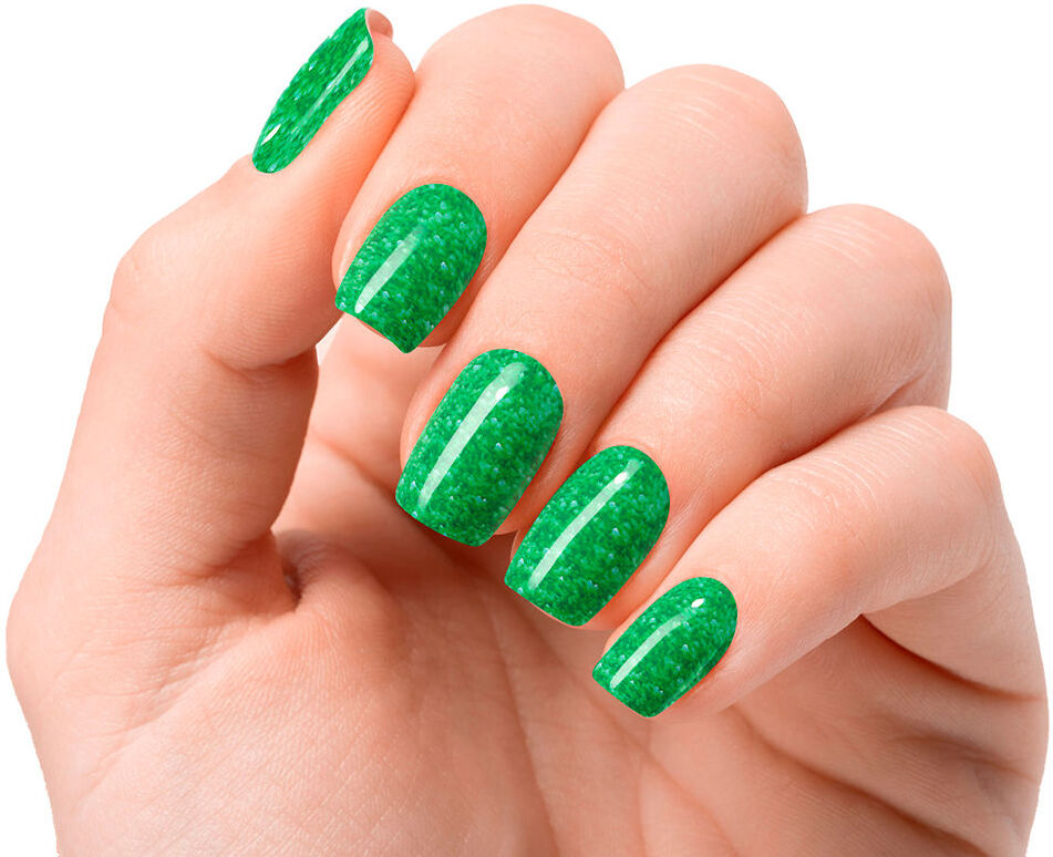 Nooves Feuilles À Ongles En Gel jade glitter glam #glitter green