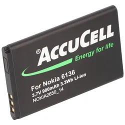 AccuCell batterie compatible pour Nokia 2650, BL-4C, 720mAh