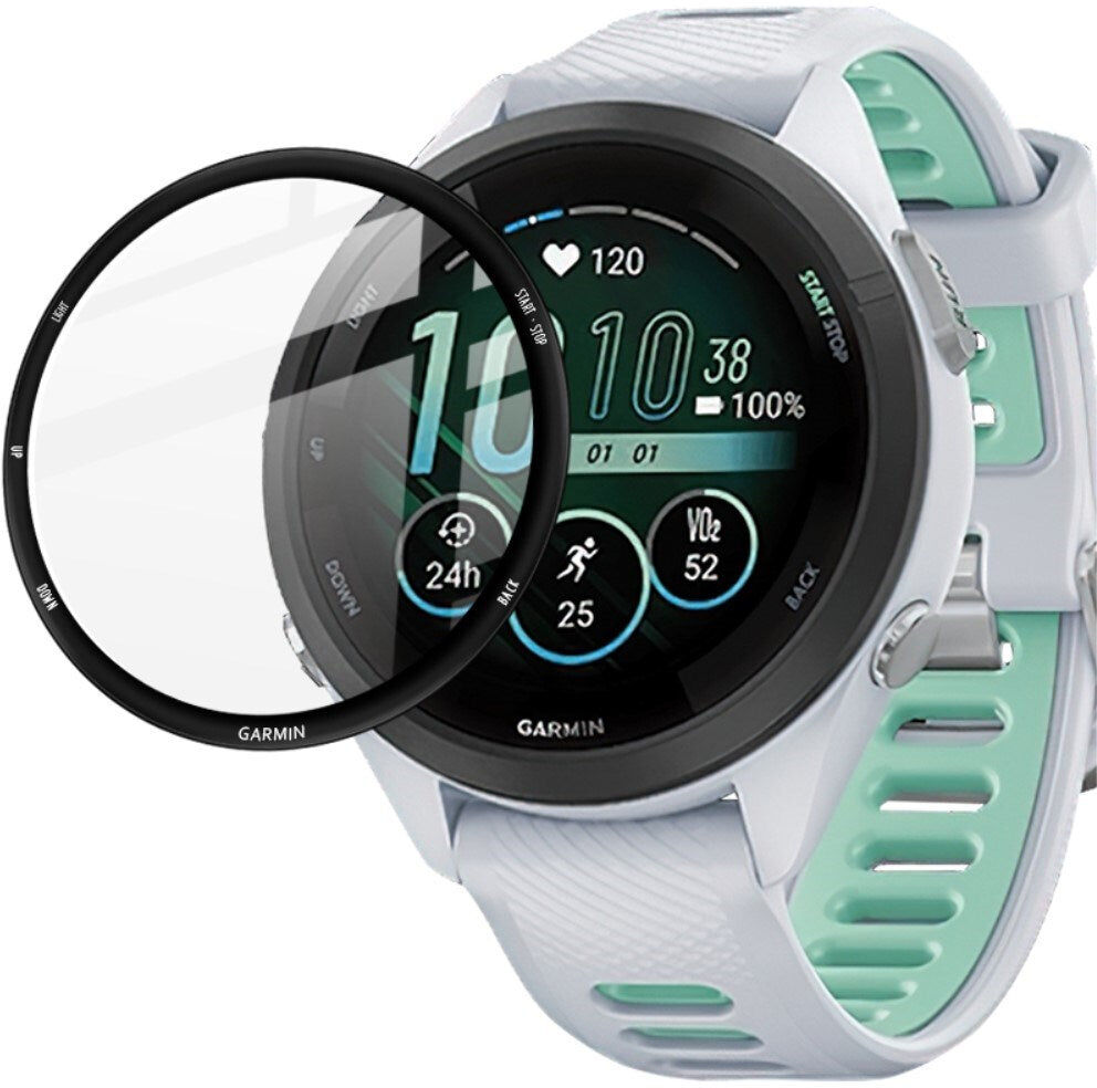 Garmin Forerunner 265S IMAK Beskyttelsesglas - Sort Kant