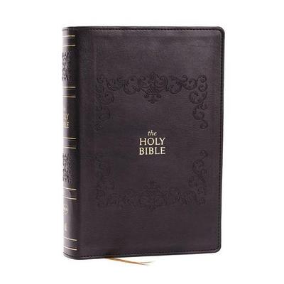 NKJV Bible: Personal Size Giant Print, Black Leathersoft, Holy Bible, Red Letter, Comfort Print: New King James Version, Gebundene Ausgabe von Thomas