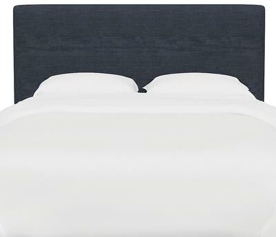 Vanessa Headboard - Rectangular, Rectangular/Linen Navy, Queen - Grandin Road