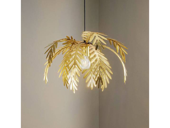Hängeleuchte Dubai, Palmendekor, Ø 50cm, gold Dubai ONLI, dimmbar, messing / gold, für Wohn- / Esszimmer, Metall, Design