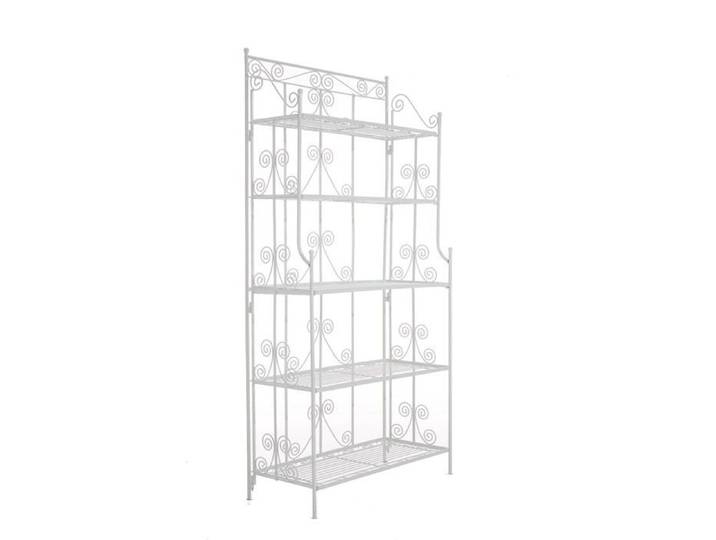 Étagère sur pieds - DÉCOSHOP26 - 5 niveaux - Métal blanc - Pliable - Meuble de jardin