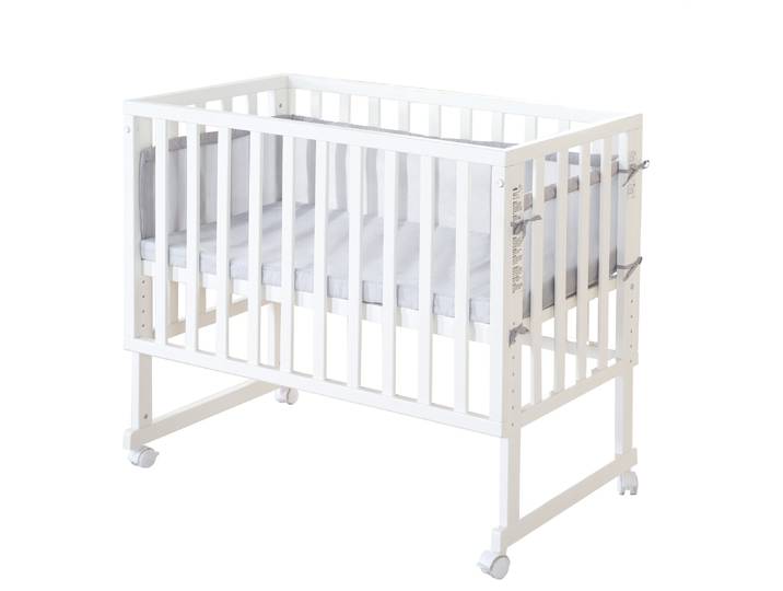 roba 3-in-1-Stuben-Beistellbett - 49,5x90x85,5cm - weiß -