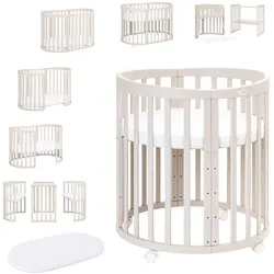 BABYBETT CASHMERE OVAL 7in1 mit Matratze