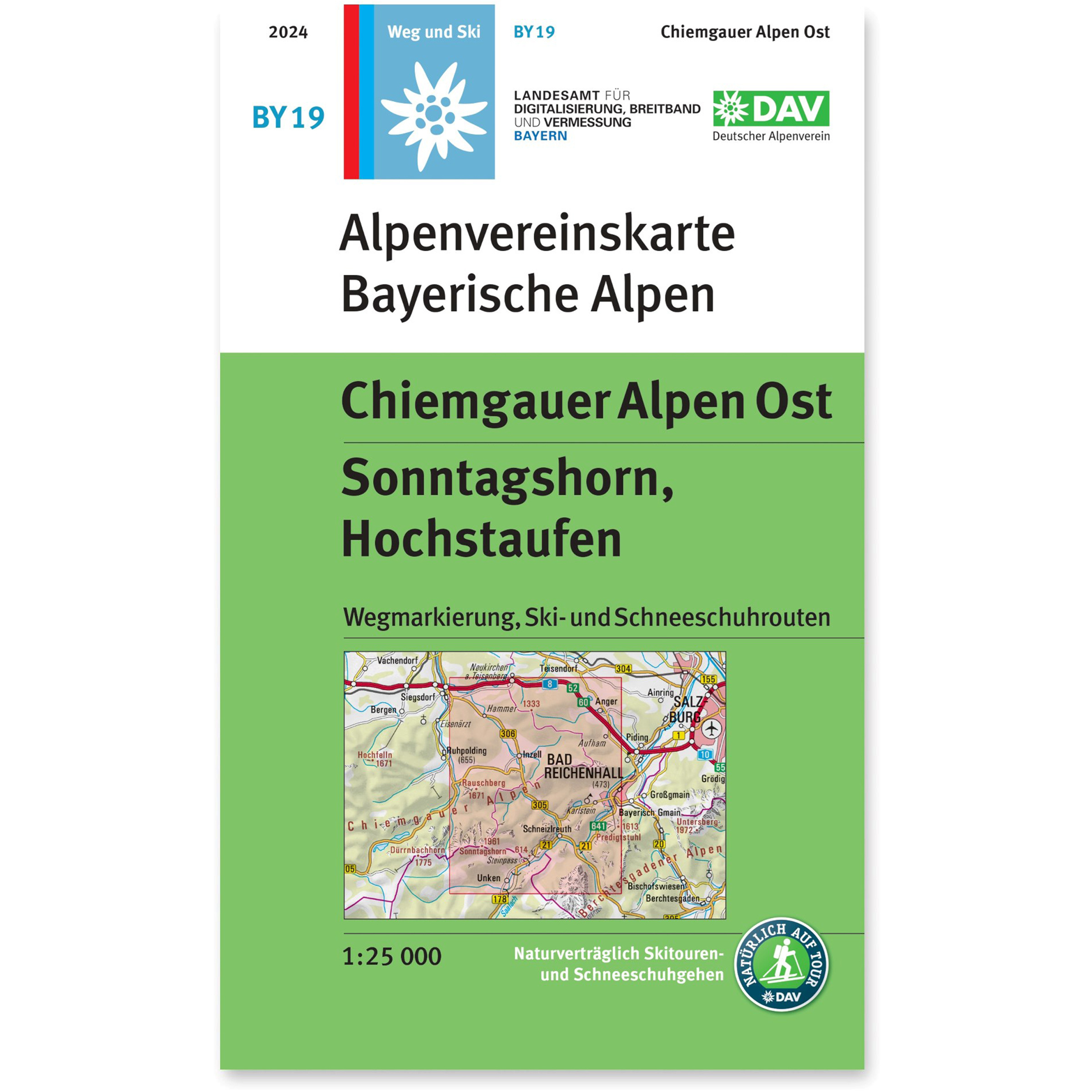 DAV AV-Karte BY 19 Chiemgauer Alpen Ost, Sonntagshorn Topografische Karten Aufl. 2024