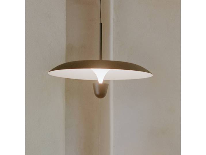 New Works Designer Hängeleuchte Kantarell, dimmbar, schwarz, für Wohn- / Esszimmer, Metall, Design