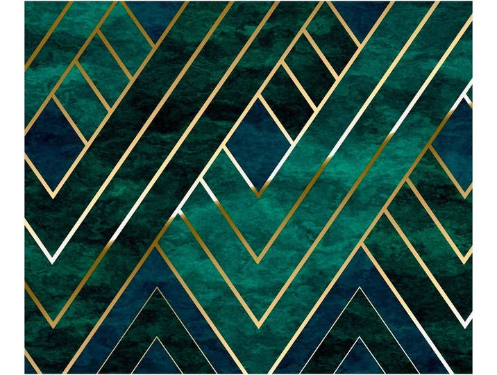 Vliestapete KOMAR Digitaldruck Vlies - Artdeco - Grösse 300 x 250 cm , grün, B:300m L:250m, Vlies, Tapeten, Vliestapete, Wohnzimmer, Schlafzimmer