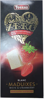 Torras White Chocolate with Strawberries Sugar Free, 125 Gr 125 gr