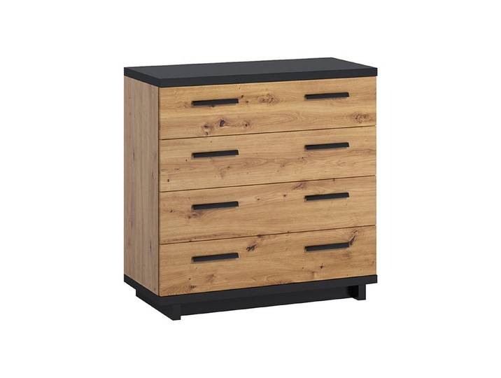 HAUSELEMENT Kommode INES IN-02, Sideboard 90 cm mit 4 Schubladen Schrank Loft
