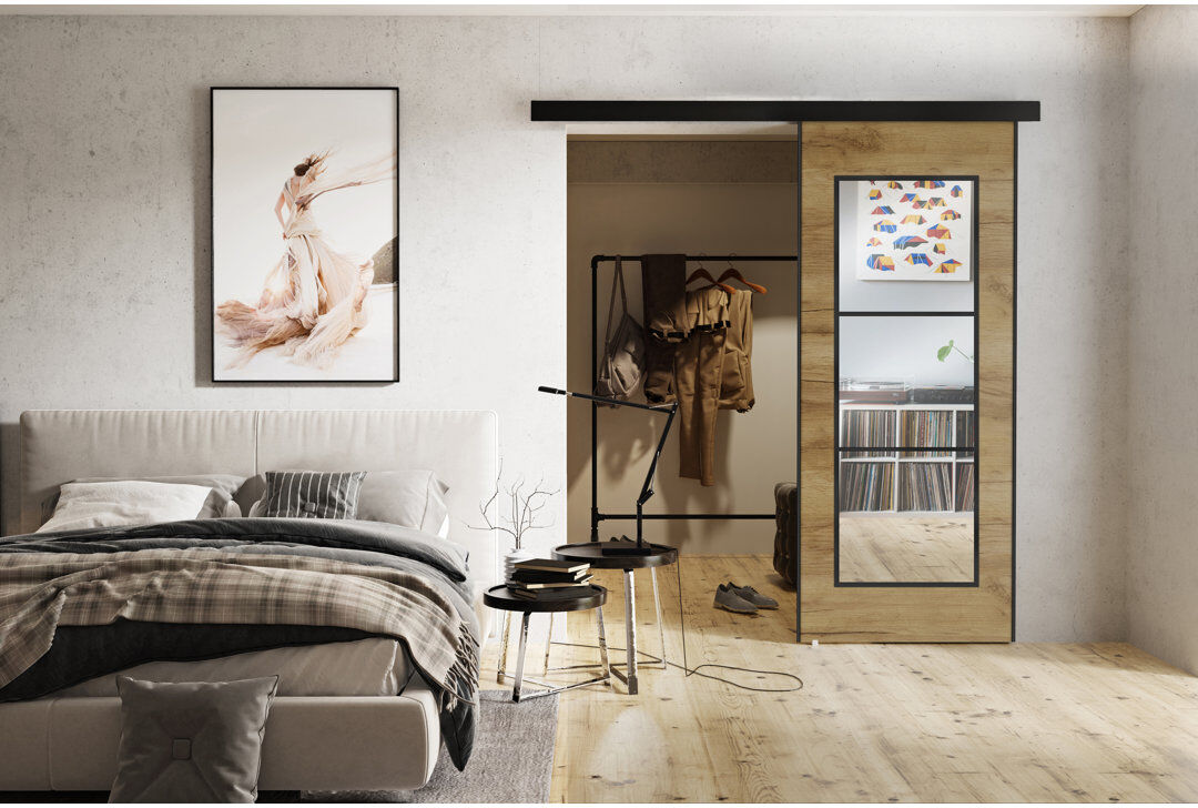 Brayden Studio DOOR TORI 1 Beige 76cm x 205cm
