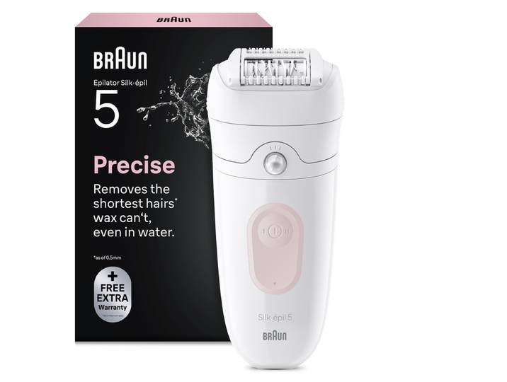 BRAUN Silk-epil 5 SE5-000 épilateur - 1 unité - rouleau de massage - utilisation à sec et sous l'eau - inclut un embout tondeuse