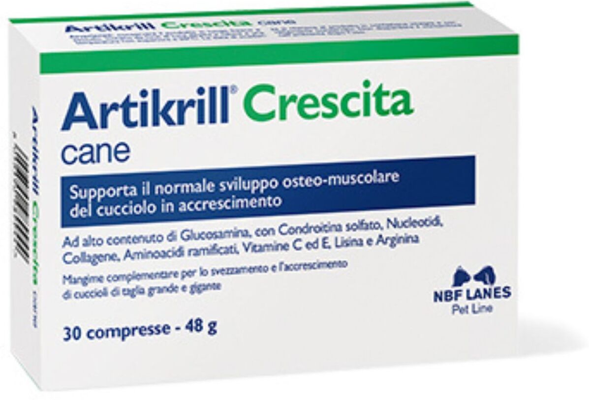 Nbf Lanes Artikrill Crescita Integratore per Cani 30 Compresse