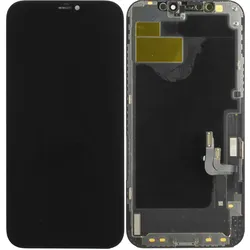 Weiche OLED-Displayeinheit komplett inkl. Touchscreen für iPhone 12, iPhone 12 Pro, schwarz