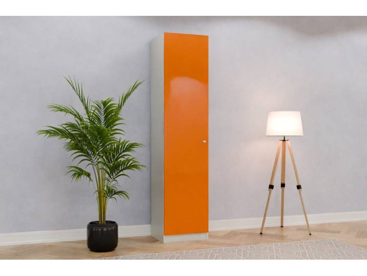 Schrank nach Maß - RAL 2011 Tieforange - 218x50x46cm - Individuell konfigurieren