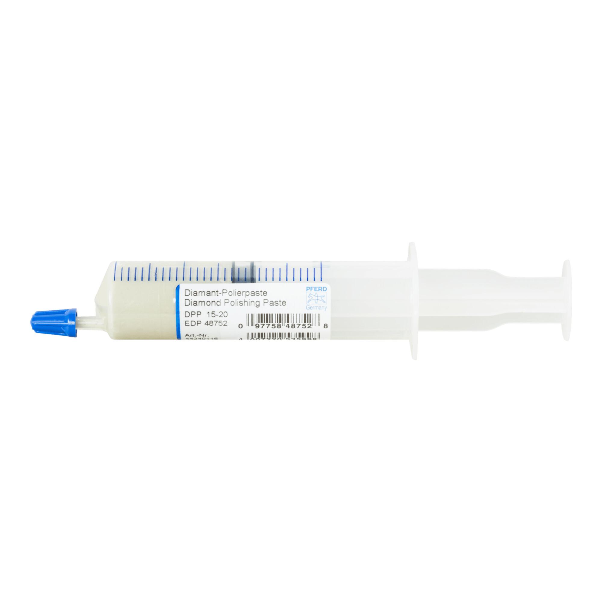 PFERD TOOLS Diamantpolierpaste DPP Korngröße 15µ mittel Spritze mit 20g für hartes Material (44240115)