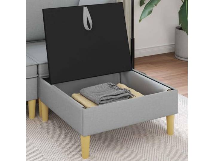 KTHLBRH Sofa mit Stauraum aus braunem quadratischem Stoff Versteckter Behälter, kompensierte Struktur, ergonomischer Schaumstoff, 1 Platz