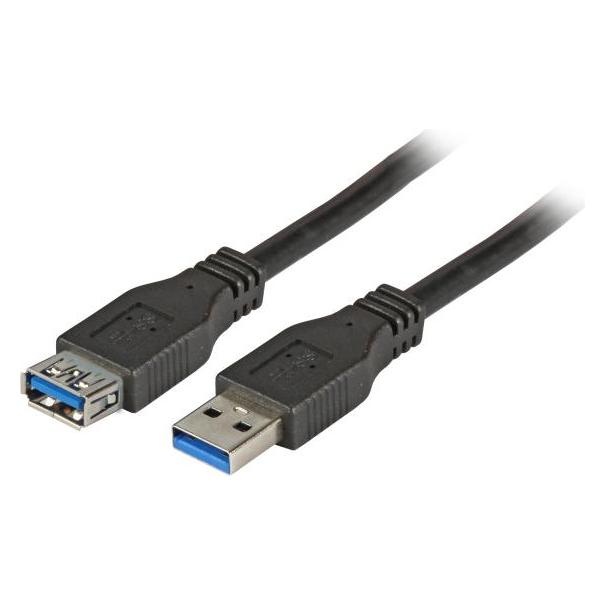 EFB Elektronik K5237.5 USB Kabel 5 m 2.0/3.2 Gen 1 (3.1 Gen 1) USB A Schwarz (5 m, USB 2.0, USB 3.2 Gen 1) (K5237.5)