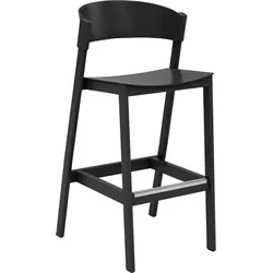 Cover Barhocker 75 cm schwarz mit Fußstützenschutz-Element