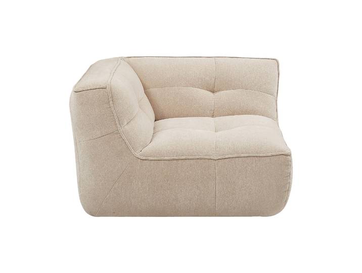 HABITAT - Module d'angle gauche 1 place en tissu - Sable - Orieto