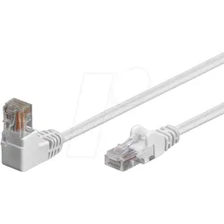 SHVP 08-64026 - Patchkabel, gewinkelt-gerade, weiß, 1 m