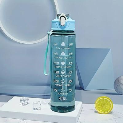 Uplift Treasures 750ml Time Marker Sports Water Bottle green 750ml