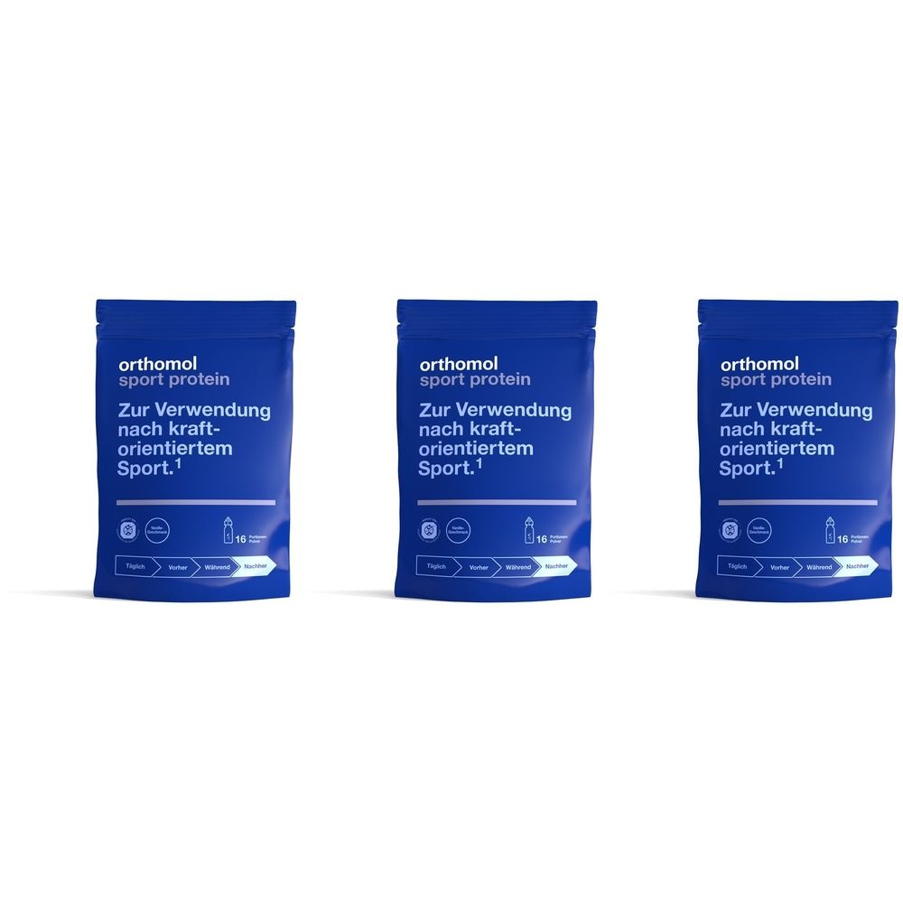 Orthomol Sport Protein Pulver Vanille x3 3x640 g