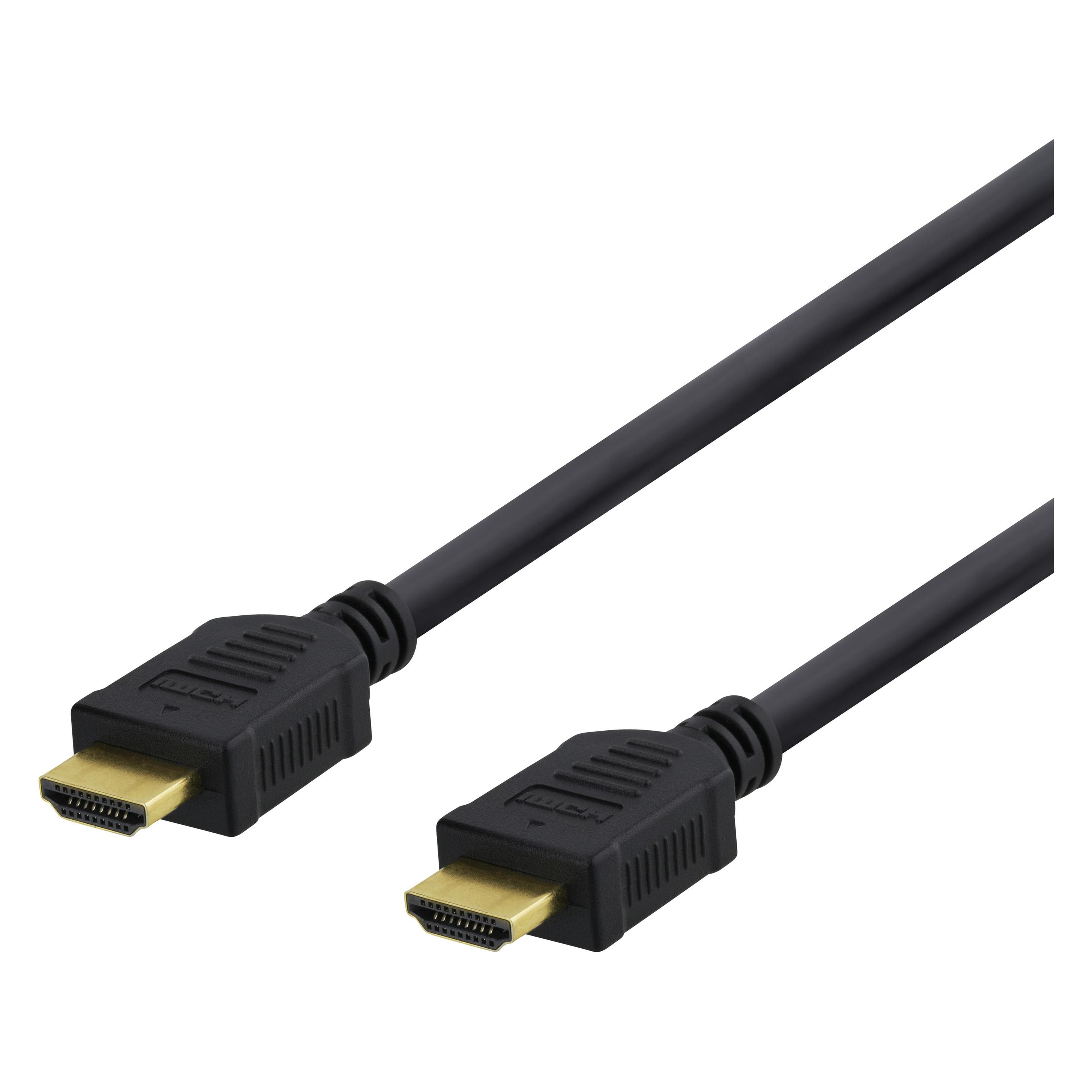 Deltaco HDMI-1050D - HDMI med Ethernet - Kabel - Digital/Display/Video (5 m) (HDMI-1050D)