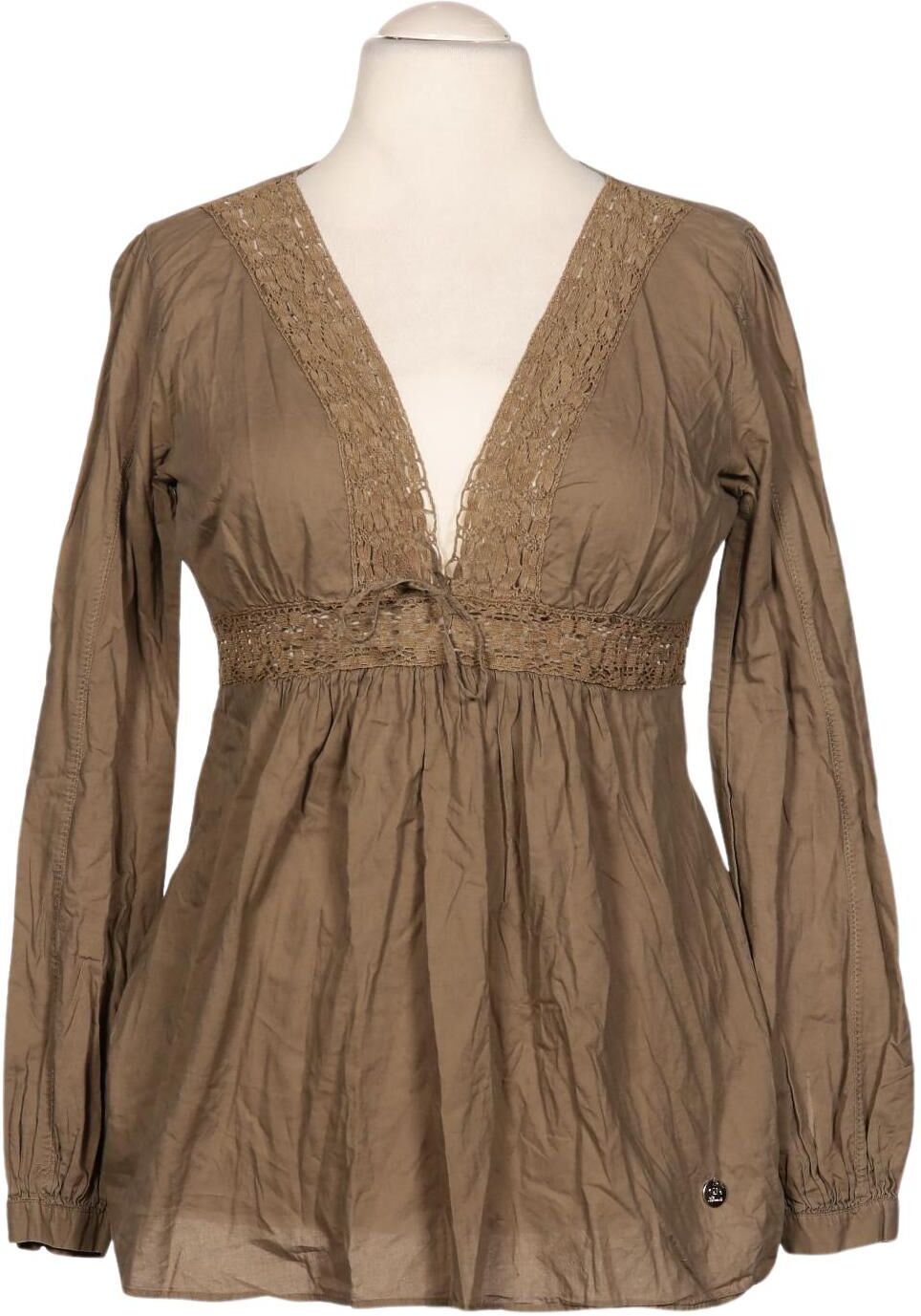 Gaudi Damen Bluse, Braun, Gr. EU 38 (IT 44), Baumwolle - Second Hand