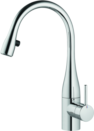 KWC Armaturen KWC Eve Küchenarmatur 10111102000FL, A 190 schwenk  und ausziehbar, chrom
