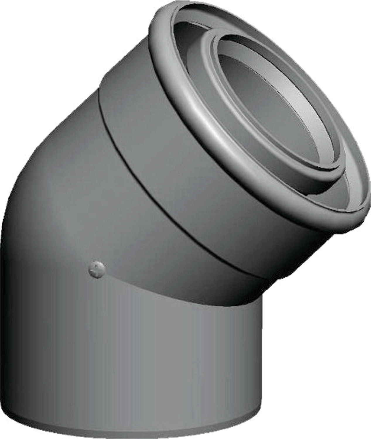 Wolf Bogen 2651472 45°, DN80/125, jeu de 2 pièces, enfichable, blanc