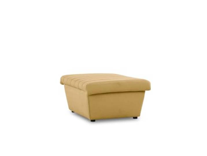 LOOKS by Wolfgang Joop Hocker LOOKS VIII, Designer 90 cm, senf Hocker 90 cm Designer mit schwarzen Kunststoffgleitern, 90 x 105 x 43 cm (BxTxH), großzügig und vielseitig als Sitzmöbel