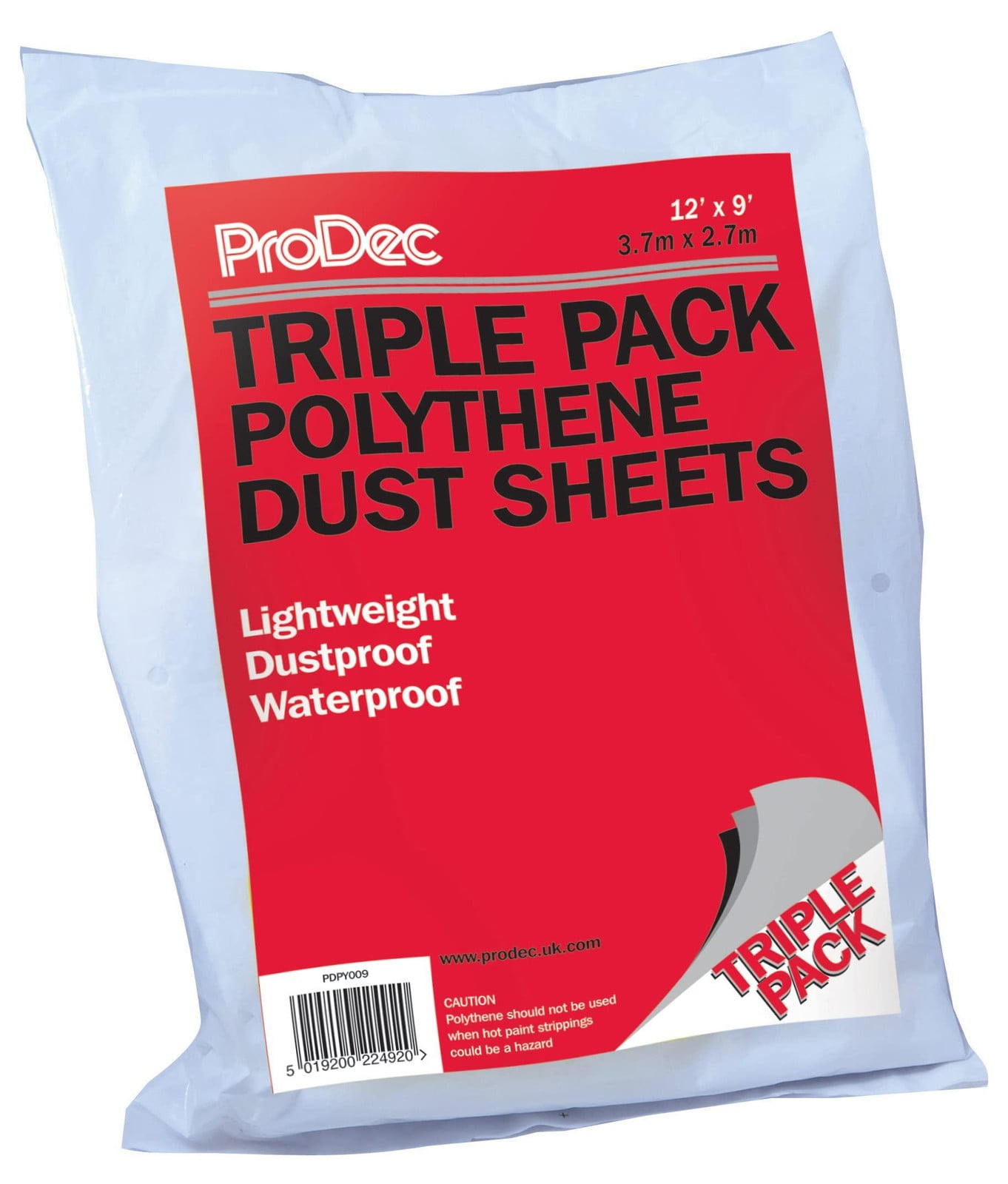 Universal Textiles Verpakking van 3 stuks ProDec Advance, 3,6 m x 2,7 m